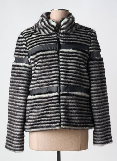 Manteau court coupe droite sans capuche noir TINTA femme