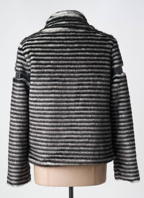 Manteau court coupe droite sans capuche noir TINTA femme