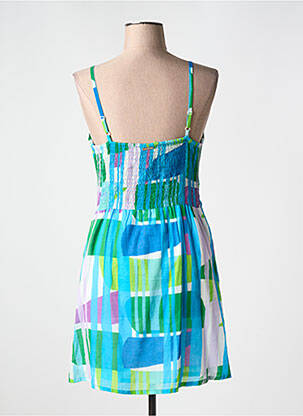 Robe courte coupe cintrée fines bretelles bleu L'ATELIER D'ANNA femme