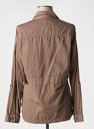 Veste casual col chemisier marron AGATHE & LOUISE femme