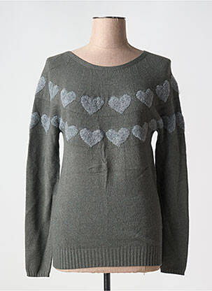 Pull coupe cintrée manches longues gris EVA WEEK-END femme