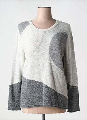 Pull tissage chiné manches longues gris RABE femme