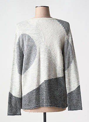 Pull tissage chiné manches longues gris RABE femme