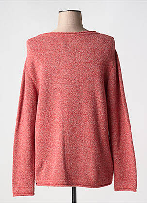 Pull tissage chiné manches longues rouge RABE femme