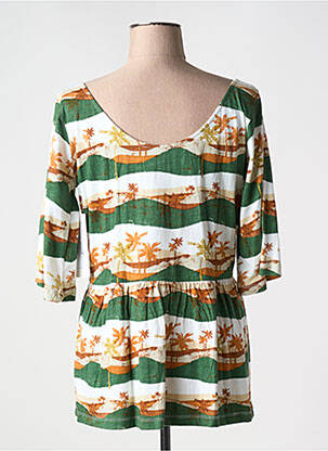 T-shirt manches 3/4 manches 3/4 vert AGATHE & LOUISE femme
