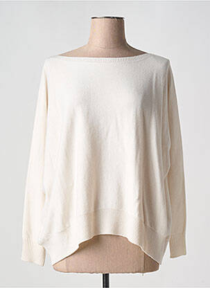 Pull col bateau manches longues beige D.EXTERIOR femme