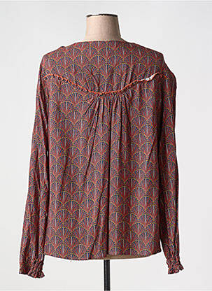 Blouse imprimé fantaisie manches longues orange THALASSA femme