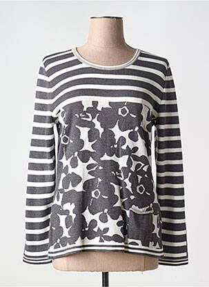 Pull coupe cintrée manches longues gris RABE femme