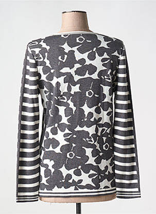 Pull coupe cintrée manches longues gris RABE femme