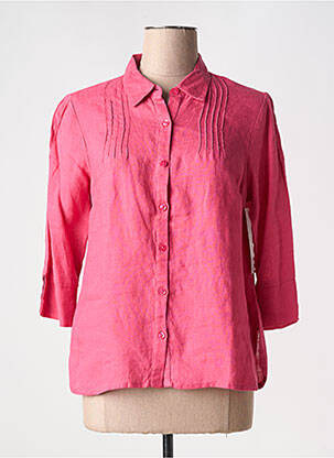 Chemisier tissage crêpe manches 3/4 rose AGATHE & LOUISE femme