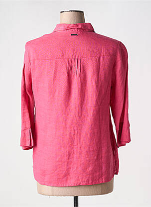 Chemisier tissage crêpe manches 3/4 rose AGATHE & LOUISE femme