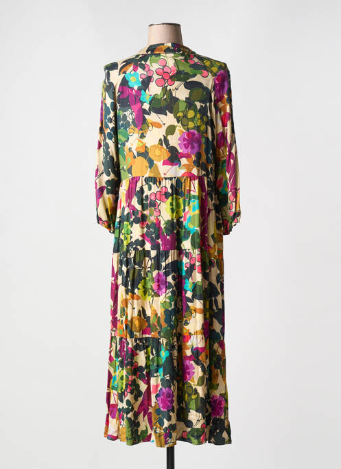 Robe longue manches longues manches longues violet REVER MILE femme