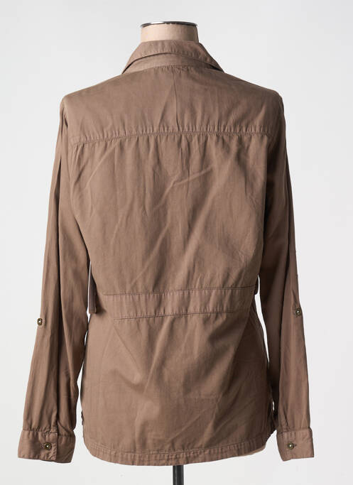Veste casual col chemisier marron AGATHE & LOUISE femme