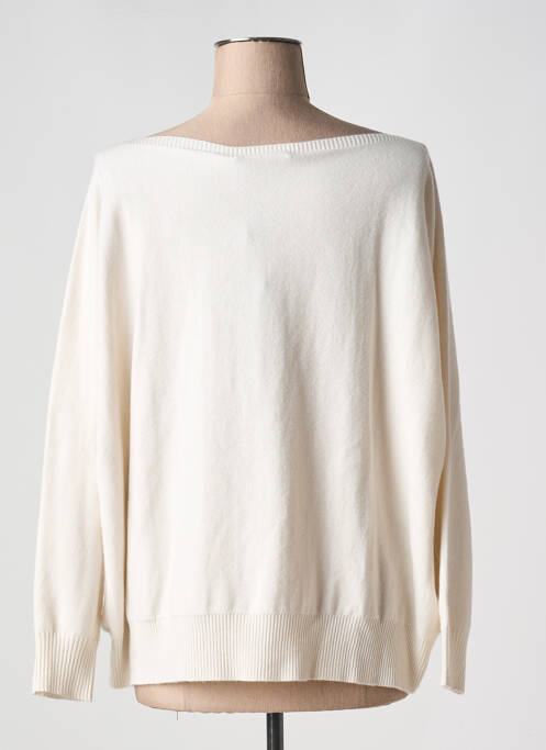 Pull col bateau manches longues beige D.EXTERIOR femme