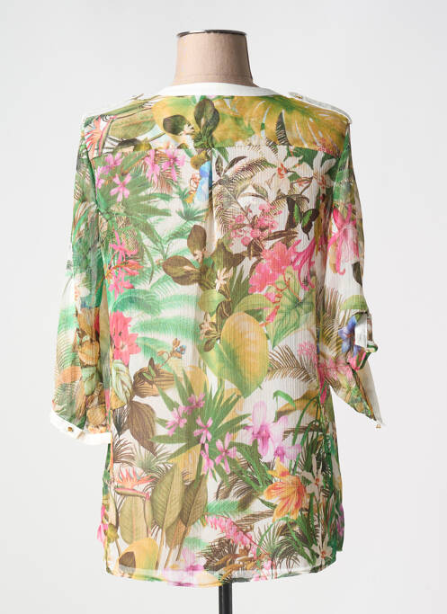 Tunique manches longues tissage crêpe vert TINTA STYLE femme