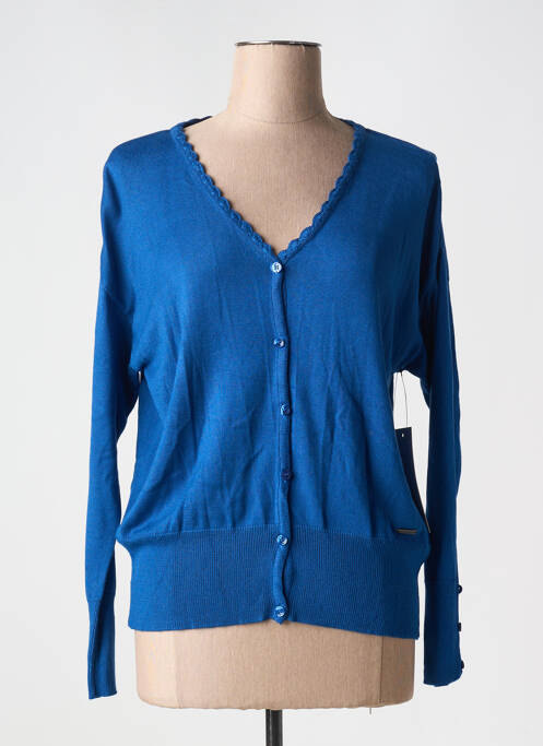 Gilet manches longues bleu AGATHE & LOUISE pour femme