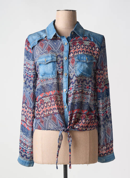 Chemisier bleu CH pour femme