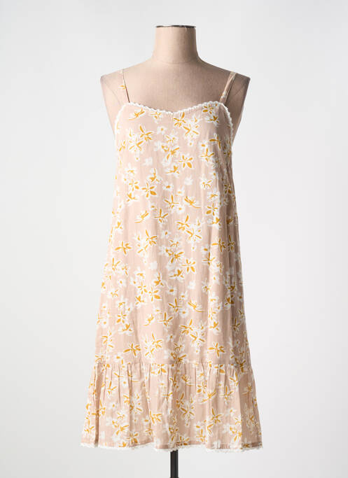 Robe mi-longue beige AGATHE & LOUISE pour femme