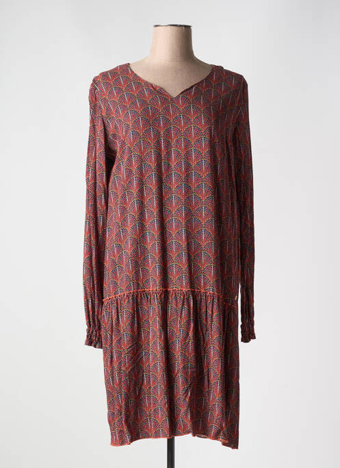 Robe mi-longue orange THALASSA pour femme