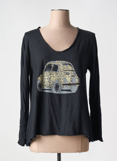 T-shirt noir MADE IN ITALY pour femme