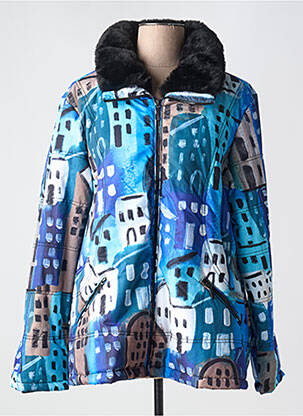 Doudoune poches sans capuche bleu DOLCEZZA femme