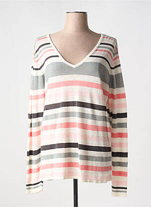 Pull coupe cintrée manches longues beige MAT DE MISAINE femme