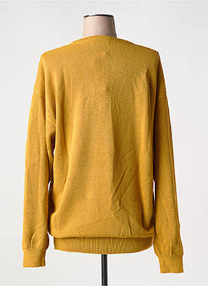 Pull col v manches longues jaune LEWINGER femme