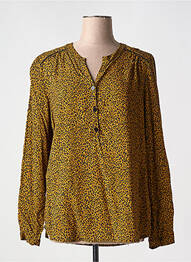 Blouse poignets boutonnés avec fente manches longues jaune LE PETIT BAIGNEUR femme