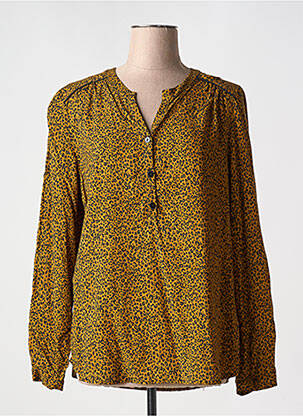 Blouse poignets boutonnés avec fente manches longues jaune LE PETIT BAIGNEUR femme
