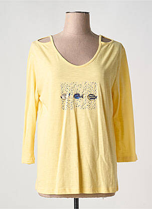 T-shirt manches 3/4 manches 3/4 jaune THALASSA femme