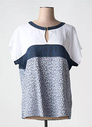 Top stretch manches courtes bleu FRED SABATIER femme