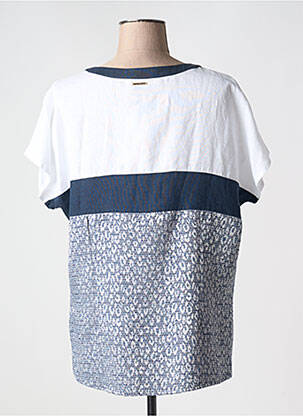 Top stretch manches courtes bleu FRED SABATIER femme