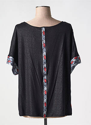 Blouse imprimé fleurs manches courtes noir CAPUCCINO femme