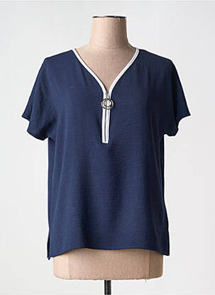 Blouse manches courtes manches courtes bleu CHATELET femme