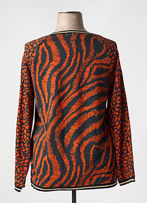 Sweat-shirt stretch manches longues orange FRED SABATIER femme