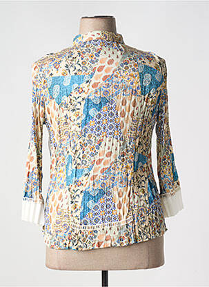 Chemisier imprimé fleurs manches 3/4 beige TINTA STYLE femme