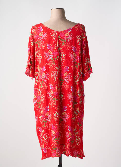 Robe mi-longue rouge COLINE pour femme