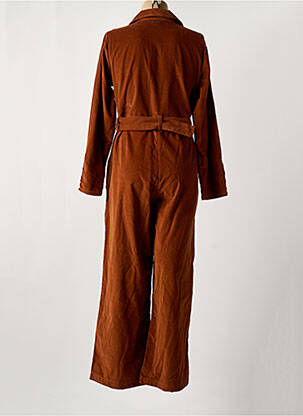 Combi-pantalon fermeture boutonnée sur le devant manches longues marron AGATHE & LOUISE femme
