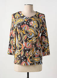 T-shirt stretch manches 3/4 noir BARBARA LEBEK femme