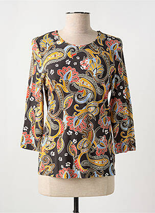 T-shirt stretch manches 3/4 noir BARBARA LEBEK femme