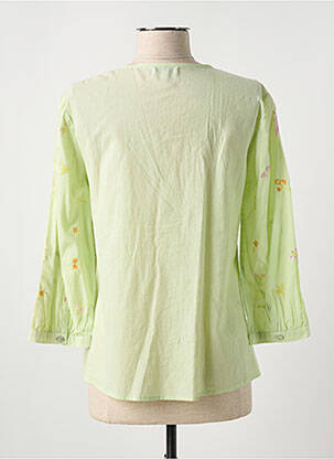 Blouse imprimé fleurs manches 3/4 vert AGATHE & LOUISE femme