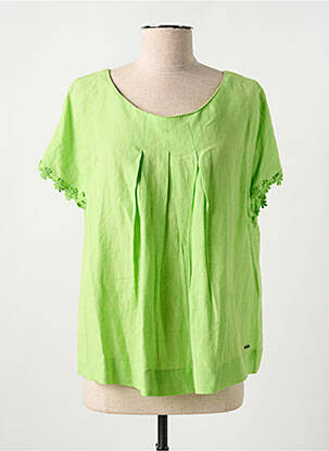 Blouse manches courtes manches courtes vert AGATHE & LOUISE femme