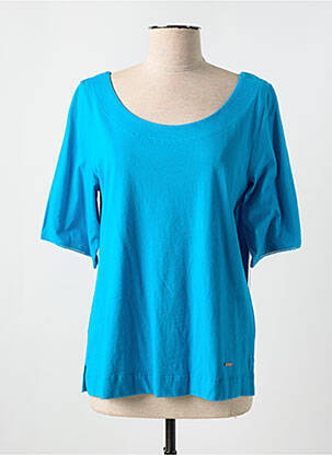 T-shirt coupe cintrée manches courtes bleu AGATHE & LOUISE femme