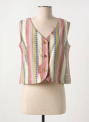 Gilet sans manche coupe cintrée rouge AGATHE & LOUISE femme