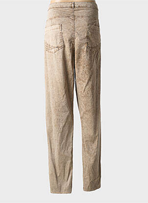 Pantalon slim taille haute taille haute marron FRED SABATIER femme