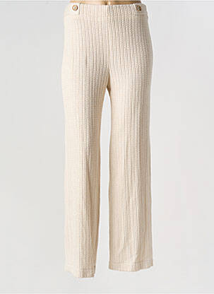 Pantalon droit taille normale taille normale beige TINTA femme