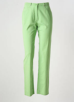 Pantalon slim tissage popeline taille normale vert BASLER femme