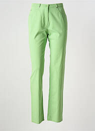Pantalon slim tissage popeline taille normale vert BASLER femme