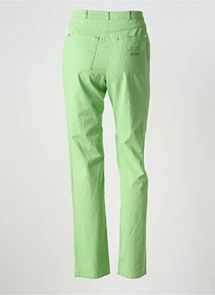 Pantalon slim tissage popeline taille normale vert BASLER femme