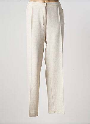 Pantalon droit stretch taille normale beige KARELIA femme